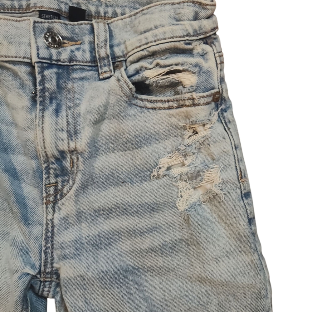 American Eagle Super High-rise Ankle StraightDistressed Denim Blue Jeans Size 00 - Picture 6 of 11